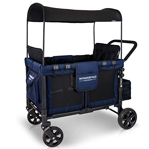 used Wonderfold W4 Multifunctional Quad Stroller Wagon, 2020, Noble Navy