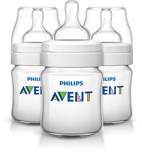 used Philips Avent Anti Colic Wide Neck Bottles, 4oz, 3 Pack