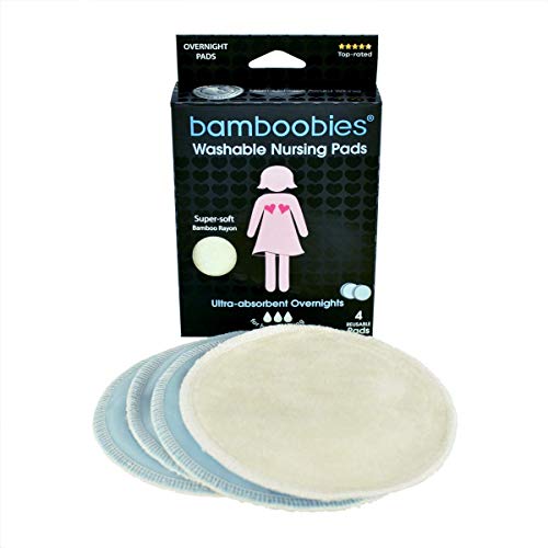 used Bamboobies Overnight Washable Nursing Pads, 2 Pairs