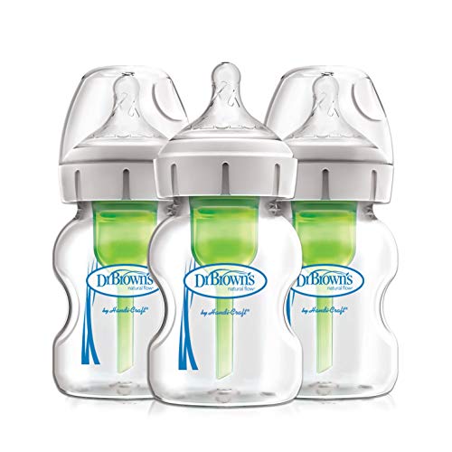 used Dr. Brown's Options+ Anti Colic Wide Neck Glass Bottles 3-Pack, 5oz