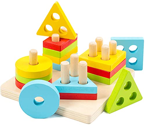 used Wood City Montessori Sorting & Stacking Toy