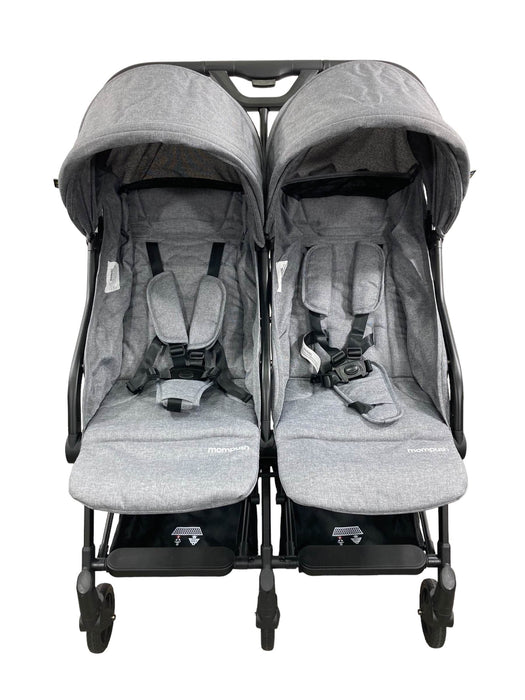 secondhand Mompush Lithe Double Stroller, Grey, 2021