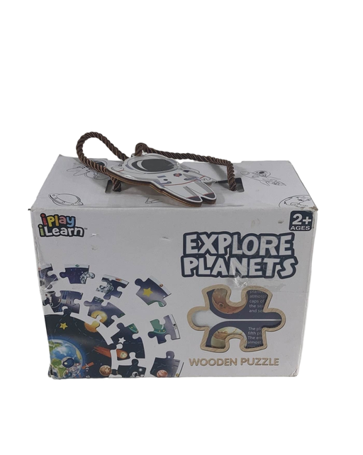 used iPlay, iLearn Wooden Solar System Floor Puzzle, 48 Pieces