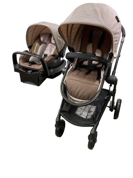 used Evenflo Pivot Modular Travel System Stroller, Sandstone, 2023