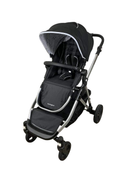 secondhand Mockingbird Single to Double Stroller, 2023, Silver with Black Leather, Watercolor Drops, Black