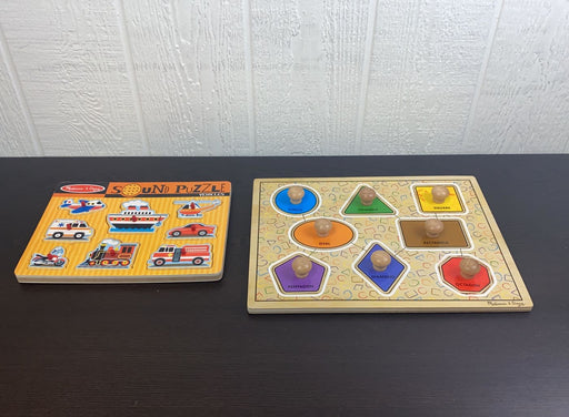 used BUNDLE Melissa & Doug Wooden Puzzles