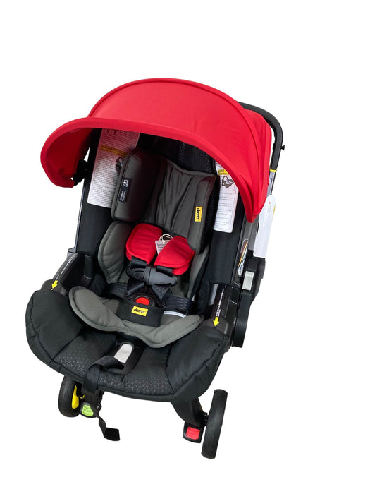 used Doona Infant Car Seat & Stroller Combo, Flame Red, 2022