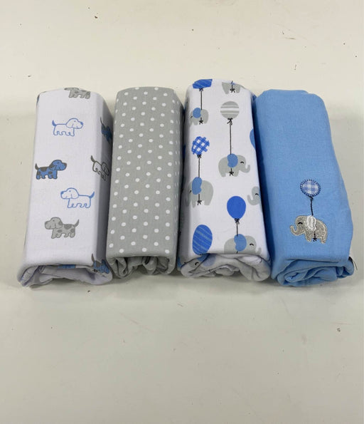 secondhand Delta Children Little Lambs Adjustable Swaddle, 4pack, Blue Large