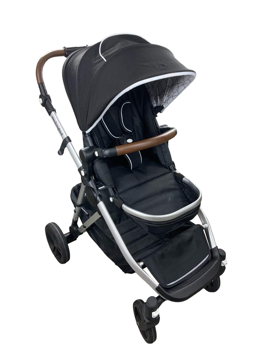 used Mockingbird Single to Double Stroller, 2022, Silver with Penny Leather, Windowpane, Black