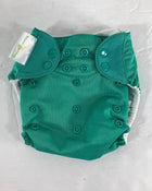 secondhand BumGenius Elemental All-In-One Cloth Diapers, - emerald green