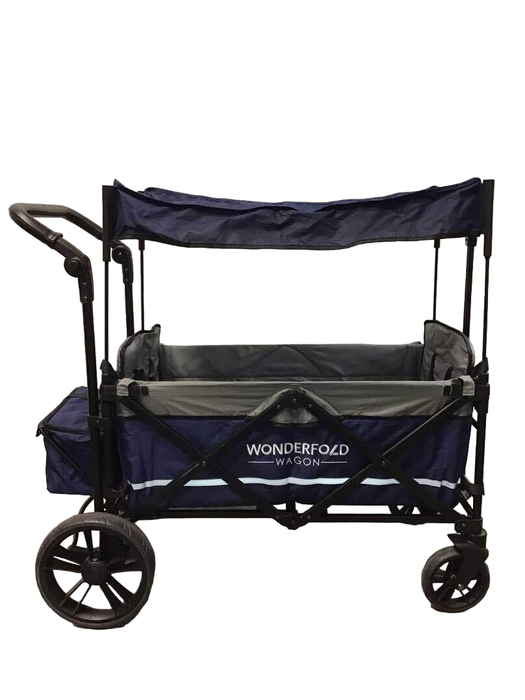 secondhand Wonderfold X2 Push + Pull Double Stroller Wagon, 2022, Navy