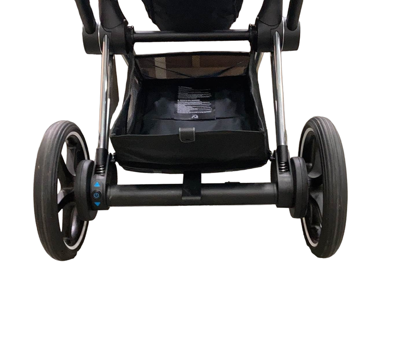 Cybex E-PRIAM Electric Stroller, Deep Black, Chrome With Black Details, 2019