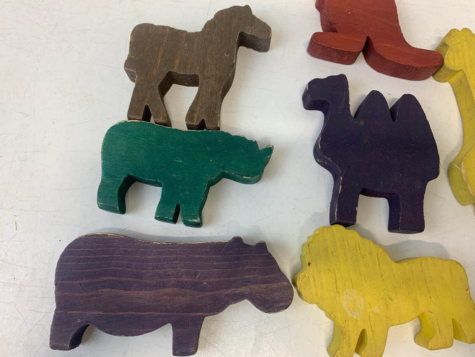 secondhand Wooden Animal Blocks