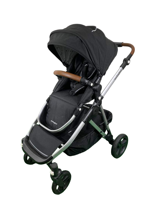 secondhand Mockingbird Single to Double 2.0 Stroller, 2023, Silver with Penny Leather, Watercolor Drops, Black