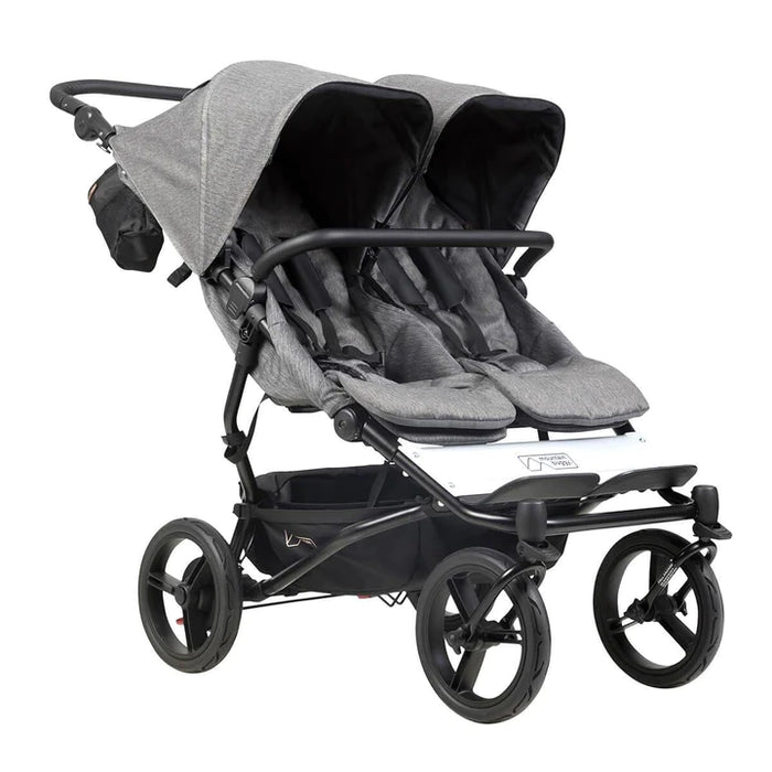 used Mountain Buggy Duet Luxury Double Stroller, 2022, Herringbone Luxe