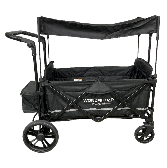 Wonderfold X2 Push + Pull Double Stroller Wagon, 2022, Black