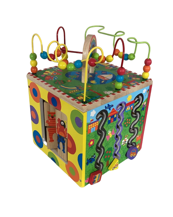 used ALEX Jr. My Busy World Wooden Activity Cube