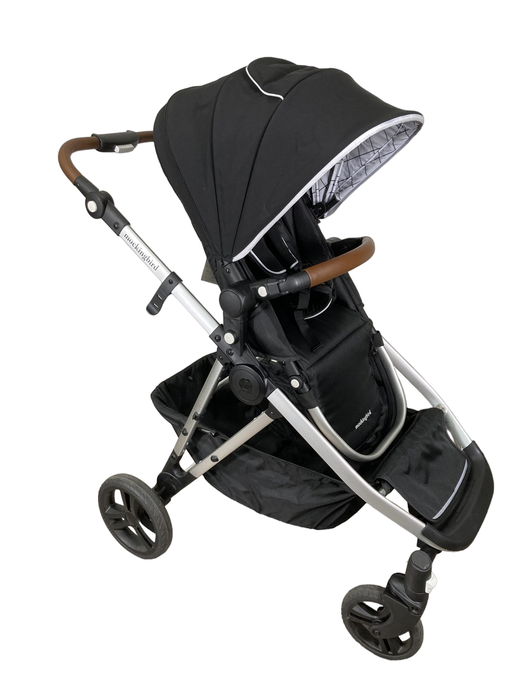 used Mockingbird Single to Double Stroller, 2022, Silver with Penny Leather, Windowpane, Black 