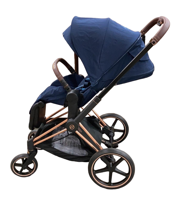 secondhand Cybex PRIAM Stroller, Rosegold, Nautical Blue, 2022