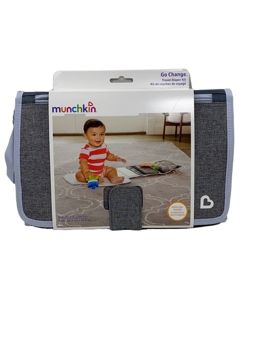 used Munchkin Portable Diaper Changing Kit, - Grey