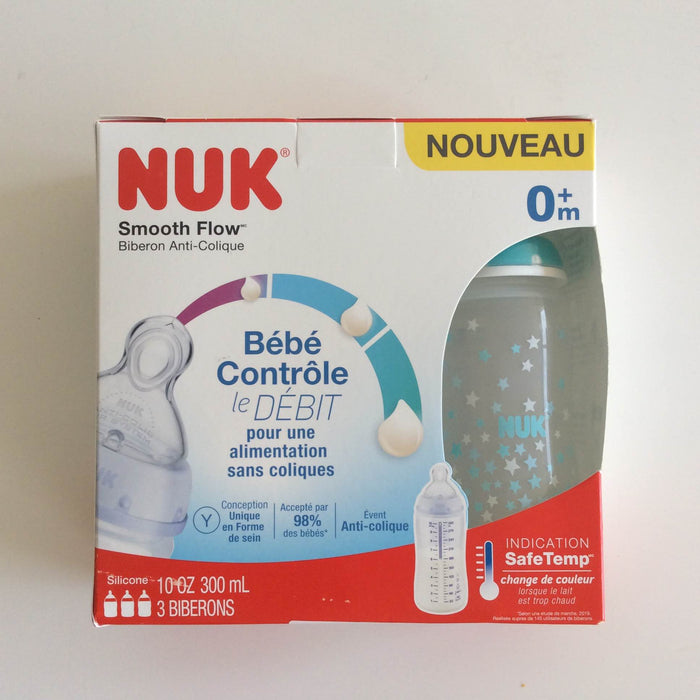 used NUK Smooth Flow Anti-Colic Bottle, 10 oz, 3-Pack