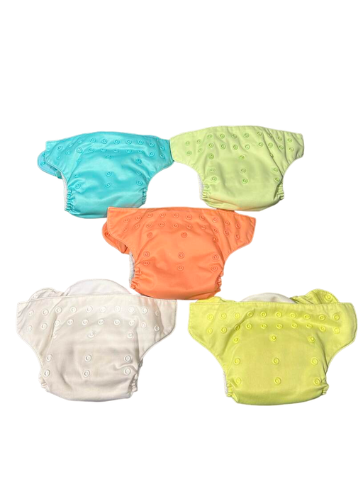 used BumGenius Freetime All-In-One Cloth Diapers, 5 Pk