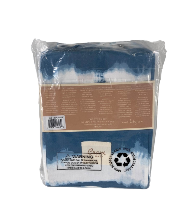 secondhand Crane Baby Crib Fitted Sheet, Capsian Tie Dye