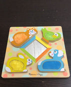 used Melissa & Doug First Play Wooden Touch And Feel Puzzle