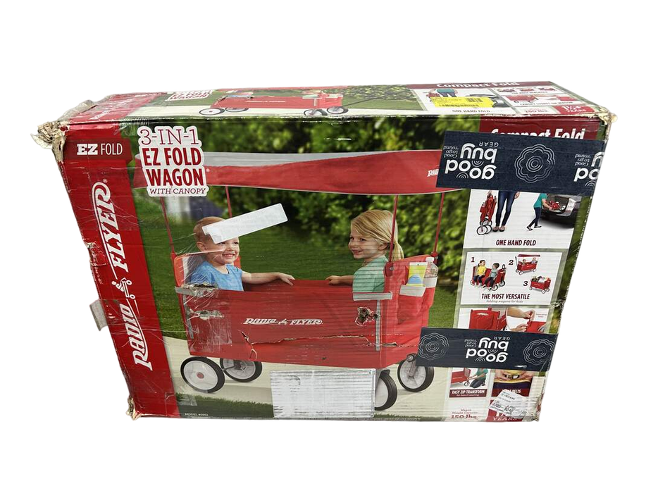 Radio Flyer 3-in-1 EZ Fold Wagon With Canopy