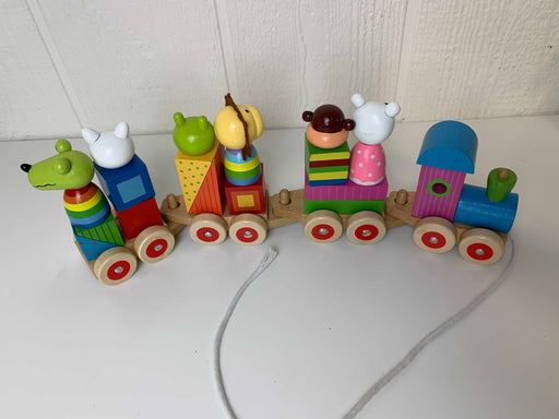 secondhand Orange Tree Wooden Animal Puzzle Train