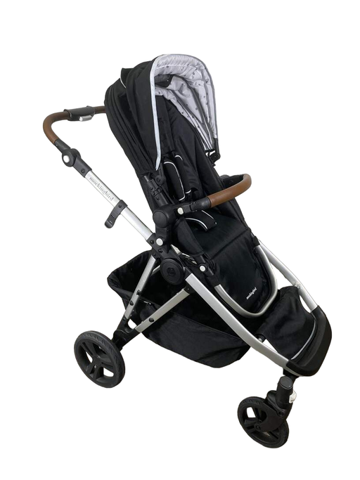 used Mockingbird Single to Double Stroller, 2022, Silver with Penny Leather, Watercolor Drops, Black