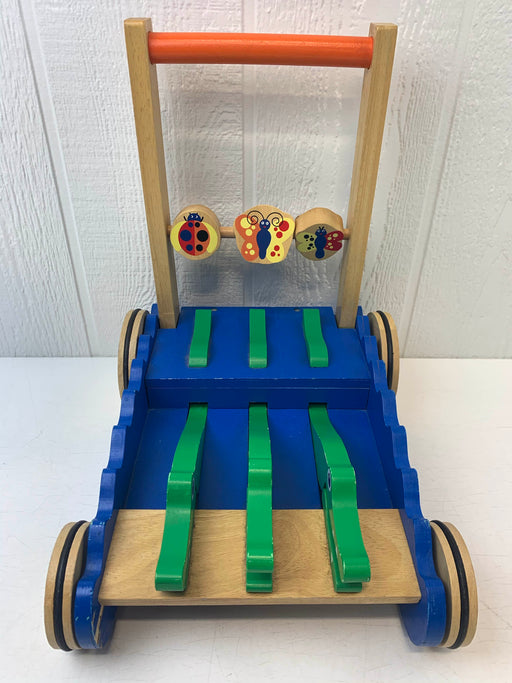 secondhand Melissa & Doug Deluxe Chomp and Clack Alligator Wooden Push Toy And Activity Walker