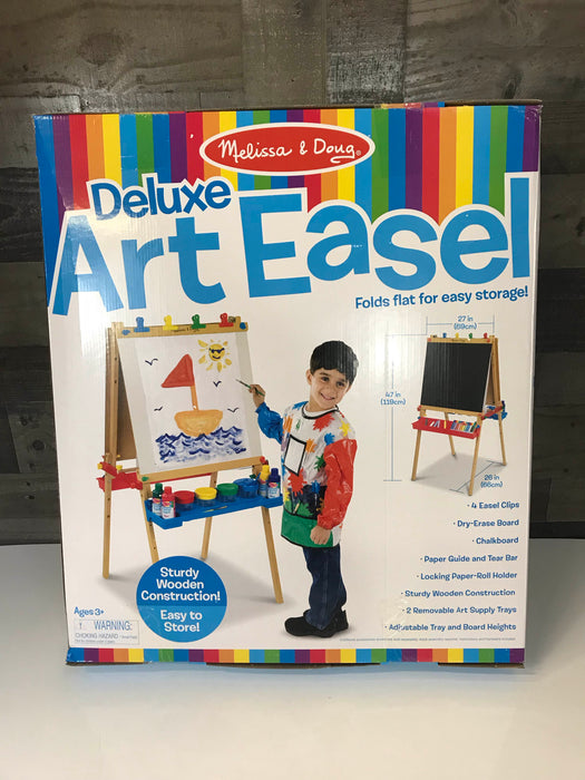 Melissa & Doug Deluxe Standing Wooden Art Easel