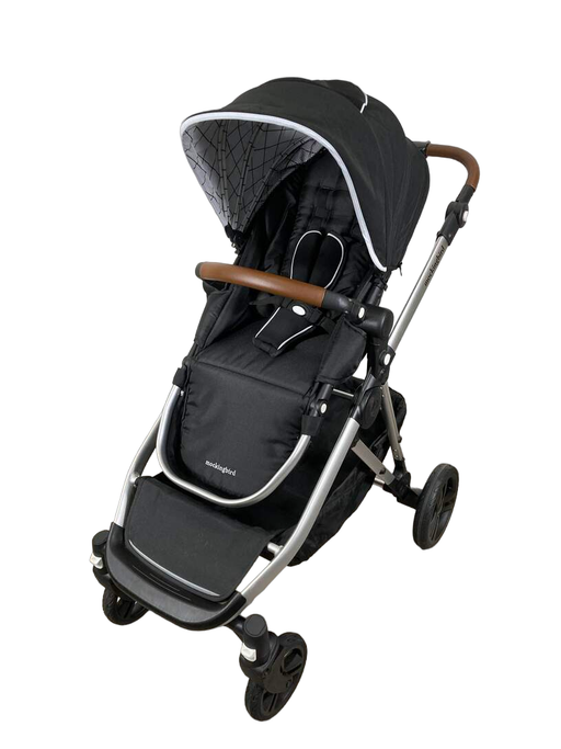 secondhand Mockingbird Single to Double Stroller, 2023, Silver with Penny Leather, Windowpane, Black