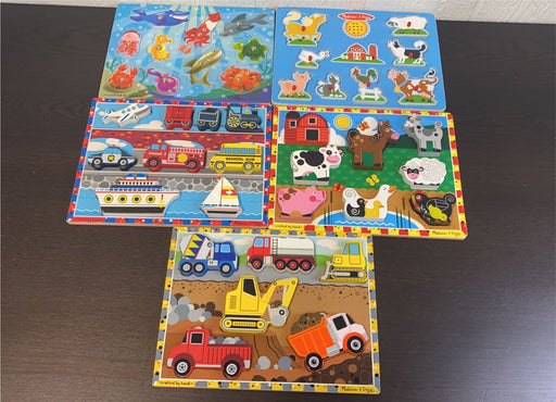 used BUNDLE Melissa & Doug Wooden Puzzles