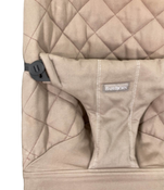 used BabyBjorn Bouncer Bliss, Dark Gray Frame, Sand Gray Cotton Classic Quilt