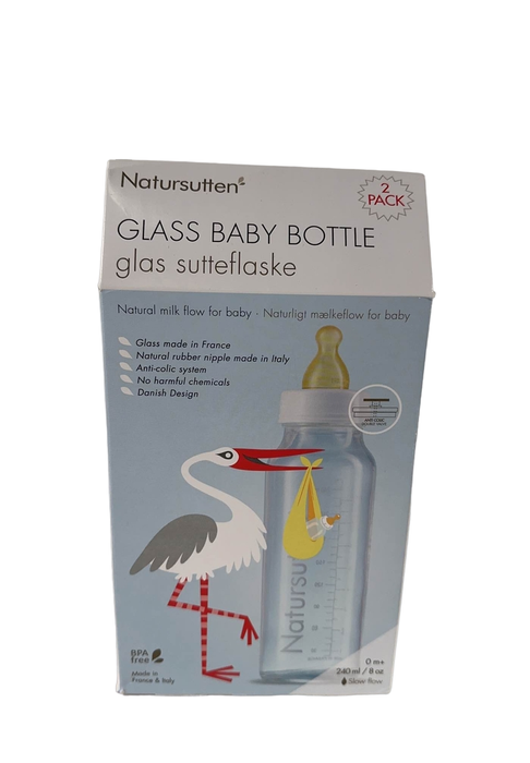 used Natursutten 8 Oz. Glass Bottles