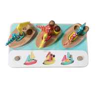 used Lovevery Pattern Match Boats & Cards Set