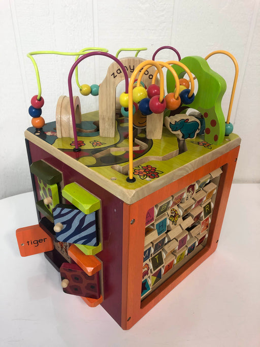 secondhand B. Toys Zany Zoo Wooden Activity Cube