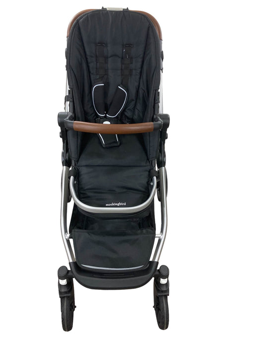 secondhand Mockingbird Single to Double Stroller, Black , Silver with Penny Leather, 2022