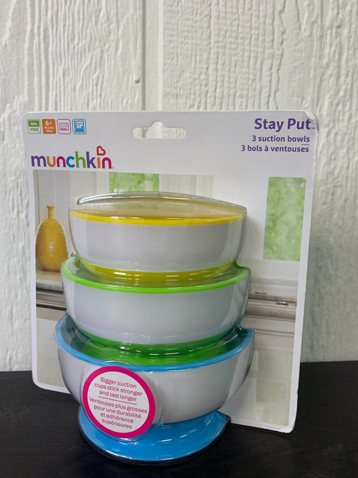 used Munchkin Stay-Put Suction Bowls 3 Pack