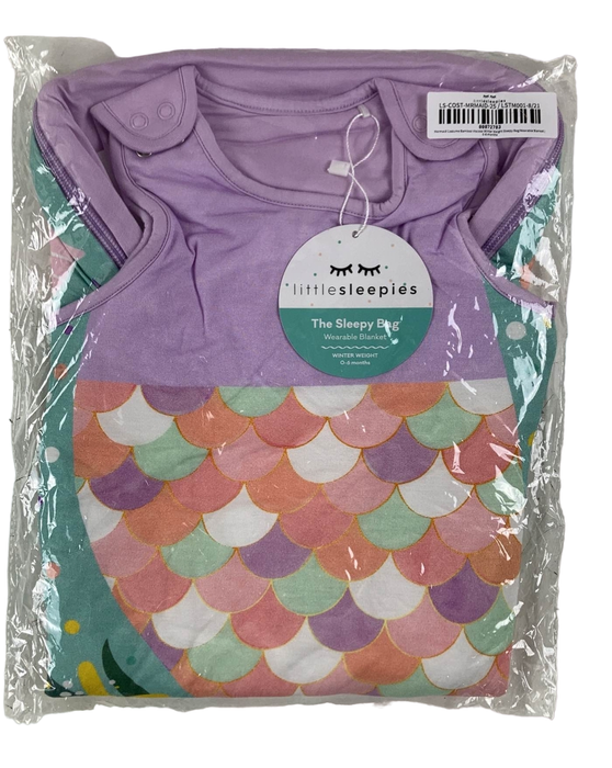 used Little Sleepies Sleepy Bag, Winter Weight 0-6 Months Mermaid