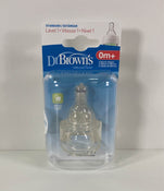 secondhand Dr. Brown's Baby Bottle Nipples 2-Pack, Level 1 (0m+, Slow Flow)