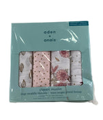 secondhand Aden + Anais Essentials Cotton Muslin Swaddle, 4pk, dahlias