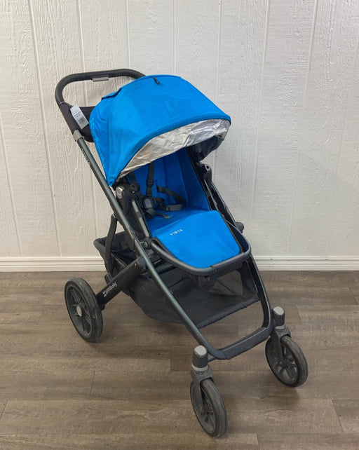 secondhand UPPAbaby VISTA Double Stroller, 2015 Model, 2014, Georgie (Marine Blue),