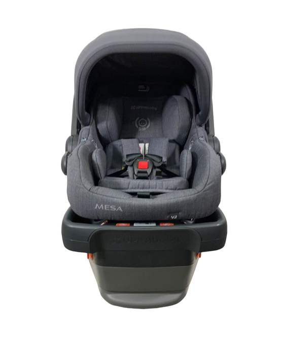 secondhand UPPAbaby MESA V2 Infant Car Seat, Greyson (Charcoal Melange Merino Wool), 2023