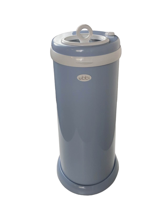 secondhand Ubbi Diaper Pail, Cloudy Blue