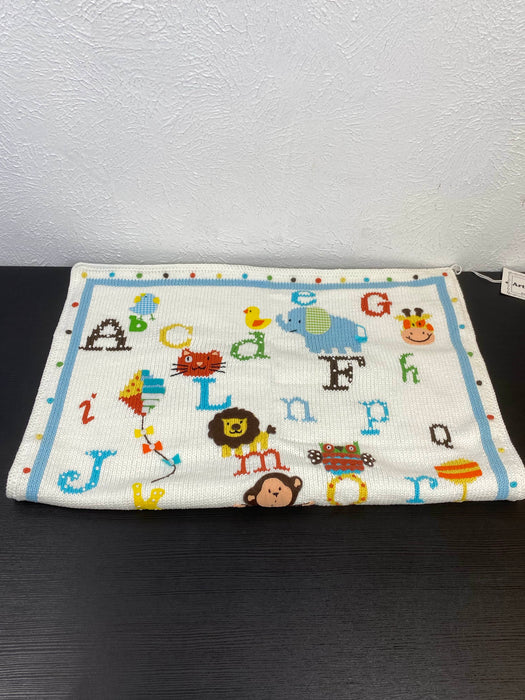 secondhand Art Walk Alphabet Soup Knit Blanket