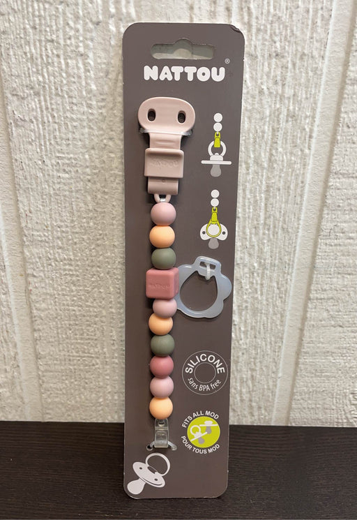 used Nattou Silicone Pacifier Clip