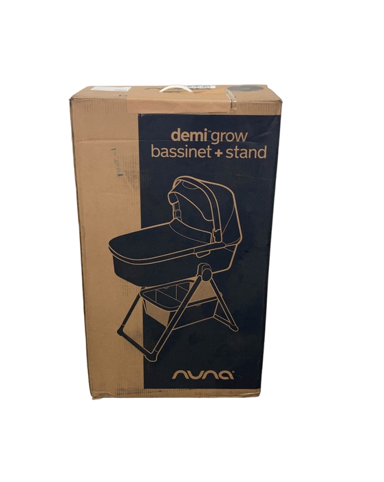 used Nuna Demi Grow Bassinet + Stand, Caviar, 2023